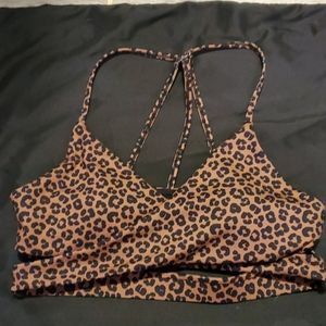 Leopard sports bra